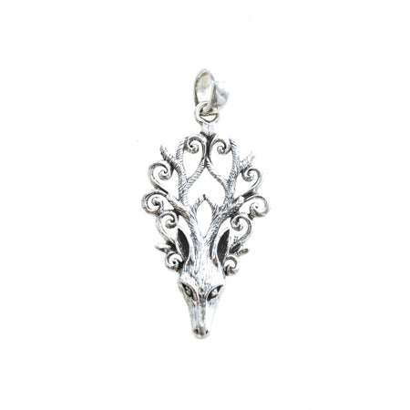 Buddah Carved Jade Sterling Silver Pendant