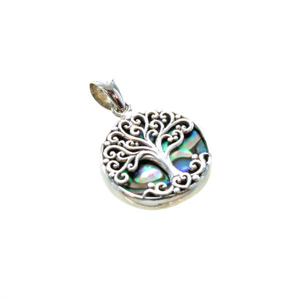 SS Abalone Tree of Life Pendant (small)