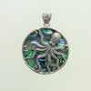 SS Round Abalone Octopus Pendant