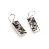 SS Abalone Bat Rectangle Earrings