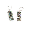 SS Abalone Bat Rectangle Earrings