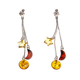 SS Amber Constellation Dangle Earrings