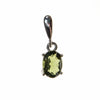 Sterling Silver Small Moldavite Oval Pendant