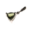 Sterling Silver Moldavite Trillion Pendant