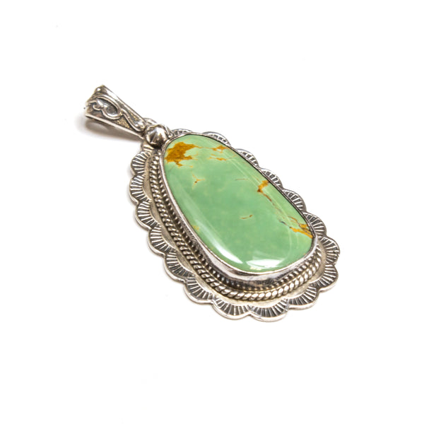 SS Green Turquoise Pendant