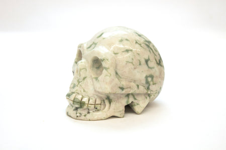 Titanium Druzy Skull Carving