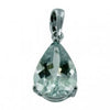 14K White Gold Aquamarine Pear Pendant