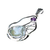 Sterling Silver Pearl Amethyst Pendant