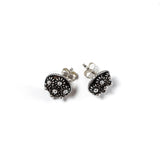 SS Oxidized Flower Bead Studs