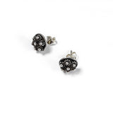 SS Oxidized Flower Bead Studs