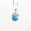 SS Turquoise Sleeping Beauty Pendant and Chain