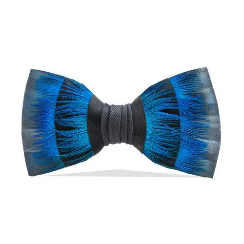 Turkey and Peacock Feather Bow Tie