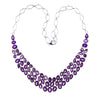 Sterling Silver Amethyst V Necklace