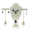 SS Lapis Pear Bezel Earrings