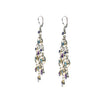 Sterling Silver Blue Topaz Amethyst Iolite Chandelier Earrings