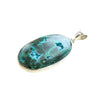 SS Chrysocolla Bezel Pendant with Druzy