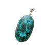 SS Chrysocolla Bezel Pendant with Druzy