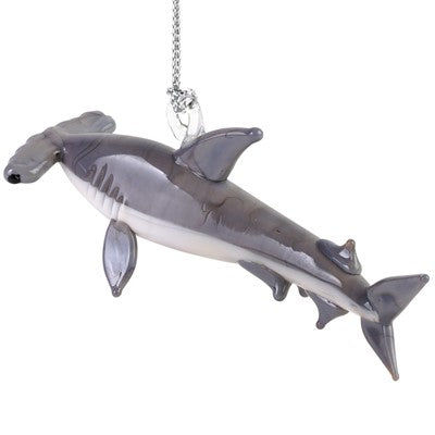 Glass Hammerhead Shark Ornament