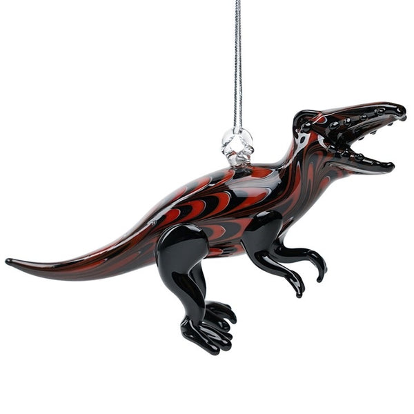 Glass T-Rex Dinosaur Ornament