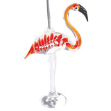 Glass Flamingo Ornament
