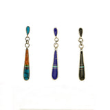 SS Onyx/Lapis/Multicolor Drop Post Earrings