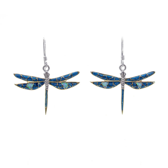 SS Lapis Dragonfly Earrings