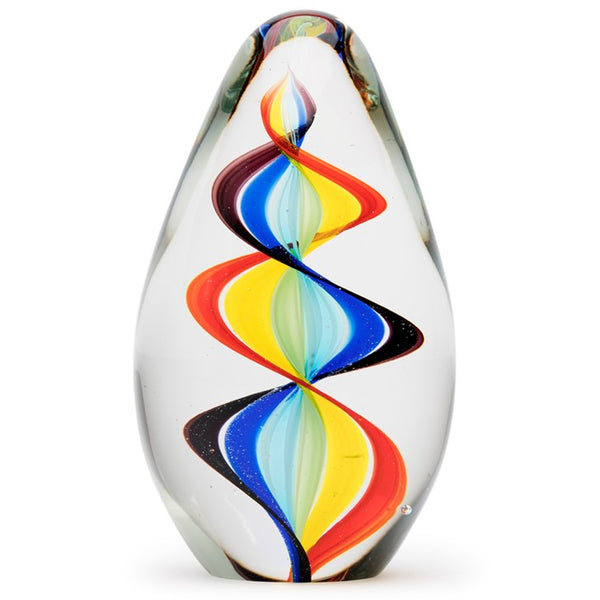 Rainbow Spiral Egg Paperweight