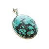 SS Large Turquoise with Matrix Pendant