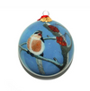 Bird & Winter Berries Hand-painted Ornament